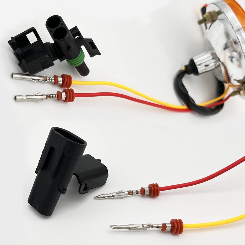 Twippo 26 Kits Weather Pack Connectors Kit Automotive Electrical Connectors Waterproof Electrical Wire Connectors Terminal Kit 1/2/3/4 Pin 18-14 AWG - Image 5